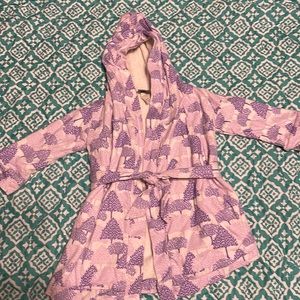 Gently Used Kate Quinn Organics 12-24 Month Hooded Terry Cloth Lined Belted Robe